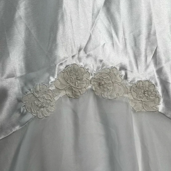 Vintage Gold Label Victoria's Secret Maxi Slip Dress white cream spaghetti strap - Picture 5 of 15